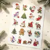 Adesivos Laser de Desenho Animado de Natal Novos Transfronteiriços Rena Fofa Boneco de Neve Material para Diário Infantil Adesivos de Decoração para Caixa de Presente Em Estoque