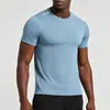 Comercio exterior Europeo y Americano transfronterizo transpirable exterior casual deportes fitness seda de hielo fina secado rápido alta elasticidad manga corta camiseta