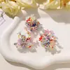Originales accesorios de clip para zapatos versátiles de verano, florales, con cuentas de color dopamina, para zuecos, DIY