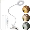 Luminária de Mesa com Clipe Criativa USB Proteção Ocular Estudante Luminária de Mesa para Leitura Mangueira Universal Luminária de Cabeceira Luz de 3 Tons Luminária com Clipe
