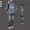Trajes de Hombre para Primavera y Otoño, Varios Estilos de Conjuntos de Manga Larga, Estilos Delgados Combinados con Jeans, Trajes Casuales de Tres Piezas para Hombre, Ropa Casual Ligera y Madura
