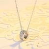 Collar de rueda de la suerte de plata esterlina S925, moderno, personalizado, de alta gama, joyería de plata con un toque de estilo coreano, colgante sencillo para mujer.