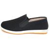 Venta al por mayor de fábrica para hombre, zapatos de tela negra con suela de tendón de res, suela de goma, zapatos de tela del viejo Pekín, zapatos para mediana edad y ancianos, zapatos tipo mocasín, zapatos perezosos