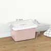 Caja de Almacenamiento de Plástico Transparente Extra Grande Caja de Almacenamiento Gruesa para Ropa y Colchas del Hogar Caja de Almacenamiento para Libros Tamaño Grande