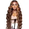 Peluca de Comercio Exterior Moda Europea y Americana Frontal con Encaje Tope Color Piano Cabello Rizado Ondulado Grande África Caliente Frontal con Encaje