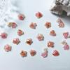 Paquete de material de joyería para uñas con diseño de flor de durazno de mármol popular de TikTok, accesorios de resina luminosa, decoración de uñas para niñas dulces