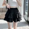 Saia midi estilo balé para mulheres, nova coleção primavera/verão 2026, saia em camadas tipo bolo, cintura alta, modeladora, saia curta estilo princesa, evasê