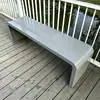Patio de Jardín Madera Anticorrosión Área de Descanso Pública Asientos de Hierro Forjado Madera Plástica Bancos de Parque Bancos Largos para Exteriores