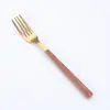 Cuchillo, Tenedor y Cuchara de Acero Inoxidable Estilo Occidental, Vajilla con Patrón de Madera Portuguesa, Vajilla Creativa Estilo Japonés con Mango de Pinza, Cuchillo y Tenedor para Steak