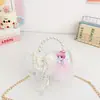 Bolsa Infantil 2026 Nuevo Estilo Bolsa de Mano con Cadena de Perlas para Niña Bolso de Hombro de Moda Elegante Bolso Cruzado Billetera