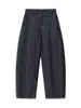 Calça Jeans Drapeada Estilo Americano Retrô com Design de Costura Visível para Homens, Calça Reta Larga Tendência para Primavera e Outono
