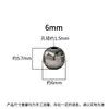Contas de Prata Esterlina s925 Feitas à Mão Prata Antiga Velha Mancha Buraco Pequeno Conta Lisa Feijão de Prata Conta Espaçadora Contas Soltas Pulseira Conta Redonda Conta Espaçadora