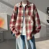 Comercio exterior transfronterizo, cuadros, primavera y otoño, estilo americano, nueva chaqueta de camisa para hombre y mujer, manga larga, estilo Hong Kong, holgada, casual, top retro