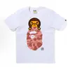 Suministro Mayorista Transfronterizo de Marca de Moda, Dropshipping de Comercio Exterior, Camiseta de Manga Corta Pesada Bape Cabeza de Mono Tiburón 230g 30