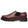 Zapatos de Cuero Nappa de Caña Baja con Banda Elástica para Mujer, Botines Cortos de Cuero Genuino Estilo Británico Talla Grande, Punta Redonda, Casual Unisex para Pareja, Ropa de Trabajo