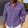 Camisa de Pana Independiente Transfronteriza 2026 para Hombre, Chaqueta Holgada de Moda Estilo Americano, Nueva Camisa Casual de Botones