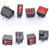 Interruptor basculante serie KCD certificado estándar ETL de EE. UU., cubierta reemplazable, interruptor basculante de alta corriente para equipos eléctricos