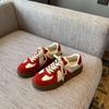 Zapatillas Deportivas Casuales 2026 Otoño Nuevo Modelo Color Bloque Versátil Piel Genuina Con Cordones Suela Gruesa Retro Zapatos de Entrenamiento Alemanes