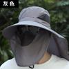 Sombrero de verano para hombre con protección solar, para exteriores, montañismo, ala grande, secado rápido, protección facial, cuello, chal, sombrero de pescador, sombrero de pesca