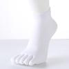 Meias de cinco dedos Homens penteado algodão casual confortável mid-toe barco meias cor sólida suor absorvendo meias respiráveis