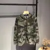 Excedente de fábrica de comercio exterior europeo y americano: sudadera con capucha para hombre, holgada, casual, de frente abierto, con mangas raglán y estampado de camuflaje