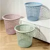 Cubo de basura de plástico grande para el hogar con perforaciones grandes, papelera, cubo de basura engrosado para baño