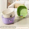 Bonito Cuenco de Frutas de Nuevo Estilo, Exquisito Diseño de Estrella Dopamina, Cesta Doble con Drenaje para Uso Doméstico, Lavabo para Verduras para Sala de Estar y Cocina