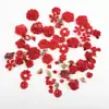 75 piezas traje aplique flor de tela hecha a mano línea roja de alta calidad DIY making joyería pasador accesorios diadema flor
