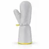 Guantes de alambre plateado para lavar platos, impermeables y resistentes al calor, longitud extendida, un reemplazo para estropajos de alambre de acero, guantes de alambre plateado para tareas de cocina y del hogar