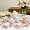 Conjunto de Café Xiangjia Pintado a Ouro Estilo Europeu Porcelana Fina de Alta Qualidade Requintado Xícara e Pires para Café Preservador da Saúde Conjunto Caixa de Presente