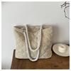 Nova bolsa feminina casual Lingge outono e inverno 2024 jaqueta acolchoada de algodão bolsa de pano all-match bolsa feminina de inverno all-match bolsa tote