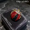 Nova Broche Joaninha Versátil de Liga de Zinco Esmaltada em Desenho Animado, Requintado e Criativo, Adequado para Ternos e Casacos de Homens e Mulheres, Alfinete Decorativo