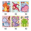 Pegatinas de Animales de la Selva Transfronterizos Dibujos Animados Lindos Animales del Bosque Pegatinas de Rompecabezas Niños Papelería DIY Pegatinas Personalización