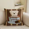 Cojín Almohada para Sofá de Gato Estilo Vintage para Sala de Estar con Relleno, Cojín Respaldo para Dormitorio, Cabecera, Funda para Cojín de Ventana Abuhardillada