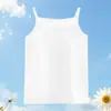 Colete Infantil Verão Novo Estilo Camisole para Meninas Roupa Externa Bebê Algodão Puro Algodão Classe A Respirável Feminino Cor Sólida Colete Pequeno