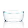 Bol para ensalada de horno de microondas de vidrio de borosilicato resistente al calor, bol para fideos instantáneos VR, borde recto redondo con tapa simple