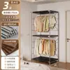 Guarda-Roupa Aberto Quarto de Casa Closet Prateleira de Metal de Chão Nova Combinação Japonesa Walk-In Guarda-Roupa de Pendurar