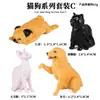 Traje de modelo de gato animal de simulación para niños, juego de gato, gatito, modelo de gatito blanco y negro, juguetes, adornos
