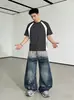 Calça Wide Leg com Anel Metálico para Homens, Novo Design de Moda Primavera, Calça Casual Comprida para Mulheres
