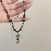 Collar de Cuentas Estilo Étnico Tibetano Ágata Piedra Natural Estilo Frío Artístico Avanzado Cadena para Clavícula Hecho a Mano