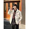 Jaqueta Outdoor Estilo Montanha para Homens, Jaqueta Baseball Funcional Retro Americana Estilo College, Jaqueta Simples Coach de Voo para Primavera e Outono