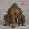 Quemador de Incienso de Aleación de Cobre de Cinco Patas con Flor de Loto Xuan De Nian para el Hogar Interior Ceremonia del Té Quemador de Madera de Agarwood Sándalo Adorno Decoración