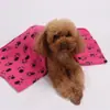 Manta de Forro Polar de Doble Cara para Mascotas Transfronteriza para Perros, Manta Caliente para Mascotas, Manta con Huellas de Patas de Gato y Perro, Colchoneta para Dormir, Esterilla para Mascotas