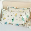 Funda de Almohada Infantil de Gasa de Doble Capa 100% Algodón Clase A 30x50 Individual Guardería Bebé Especial Funda Protectora de Relleno para Almohada de Algodón Puro