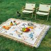 Tapete de piquenique ao ar livre, tapete de acampamento, cobertor decorativo, malha de algodão, tapete à prova de umidade, toalha de mesa acolchoada, tomada de fábrica
