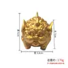 Pixiu Dorado Gordo con Cuernos, Atracción de Riqueza y Recolección de Tesoros Pieza de Mano, Adorno de Escritorio de Sala de Estar Oficina Hogar Regalo