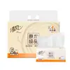 Papel de Seda Qingfeng 4 Capas tamaño M 100 Hojas 6 Paquetes Paquete de Servilletas Servilletas de Pulpa de Madera Original Papel Facial Papel Higiénico Hogar Wholesale