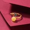 Anillo Xiangyun de estilo chino, diseño de nicho para mujer, jade Hetian retro ins, estilo frío de moda, anillo de cola de dedo índice de alto grado con sentido