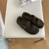 Sapatos Mary Jane de couro genuíno estilo coreano com sola grossa para mulheres, novo modelo outono 2026, sapatos rasos de salto único elegantes e versáteis