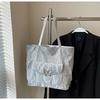 Verano 2025 Nuevo Casual Moda Gran Capacidad Moda Estilo Coreano Bolso Tote de Hombro para Viajes de Color Sólido Casual para Dama